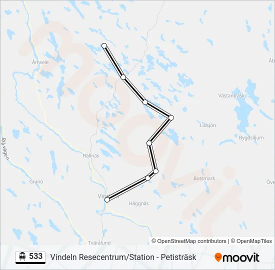 533 Cable Car Line Map