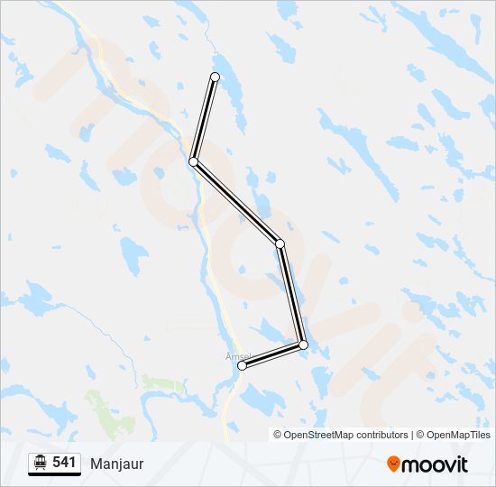 541 spårvagn Linje karta