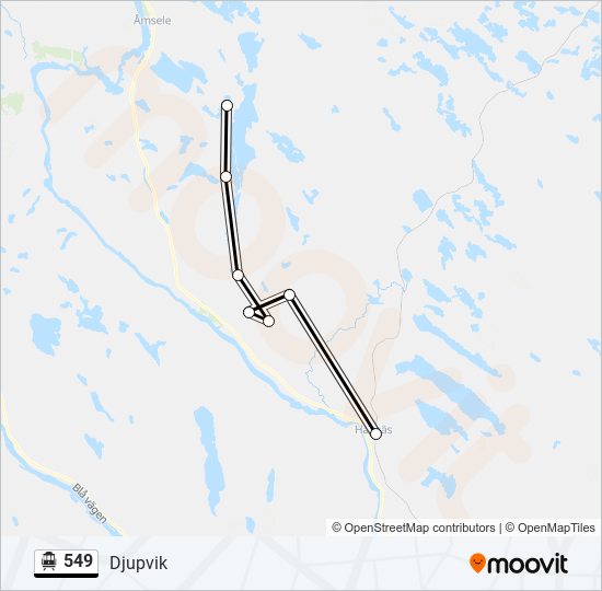 549 spårvagn Linje karta