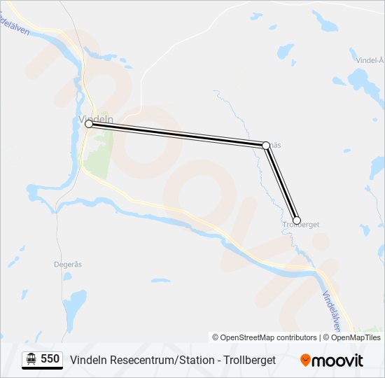 550 cable car Line Map