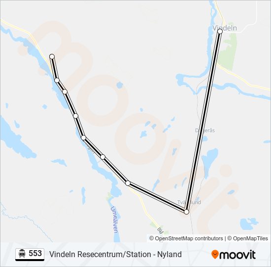 553 cable car Line Map