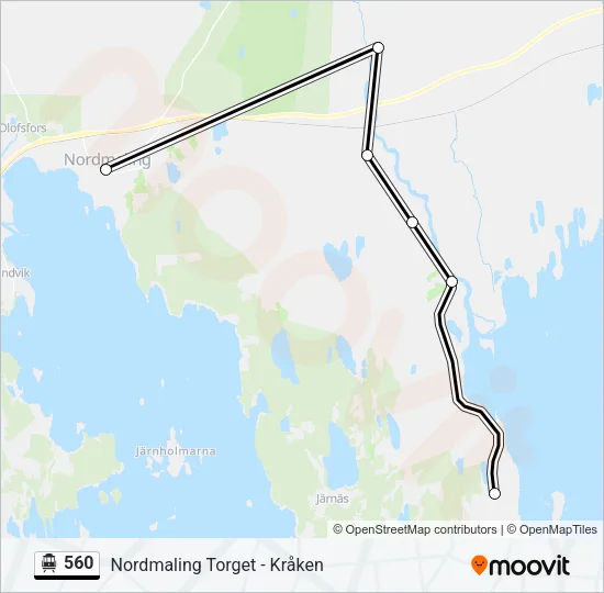 560 Cable Car Line Map