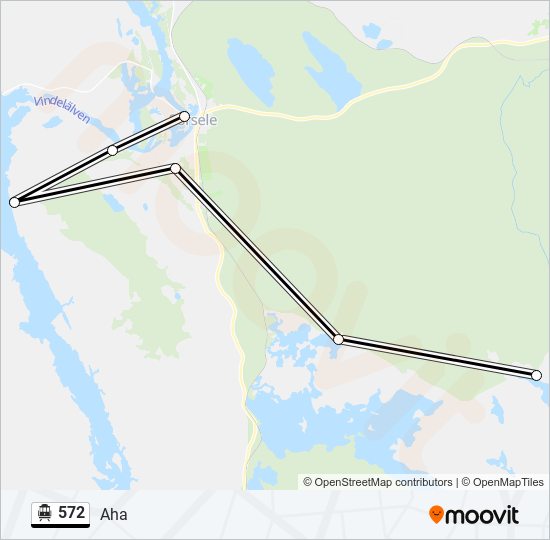 572 spårvagn Linje karta