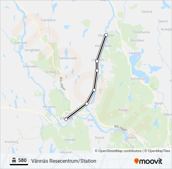 580 cable car Line Map