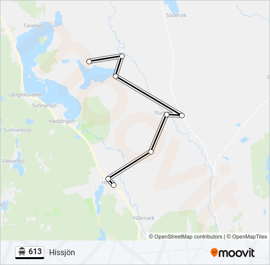 613 cable car Line Map