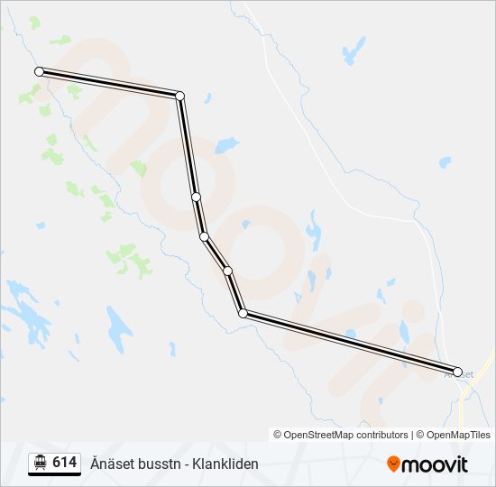 614 cable car Line Map