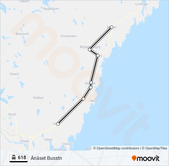 618 cable car Line Map