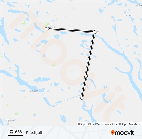 653 cable car Line Map