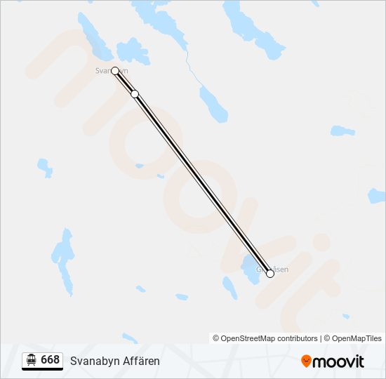 668 cable car Line Map