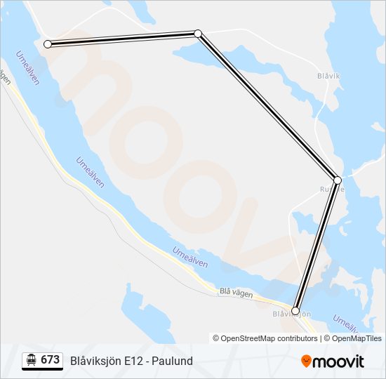 673 spårvagn Linje karta