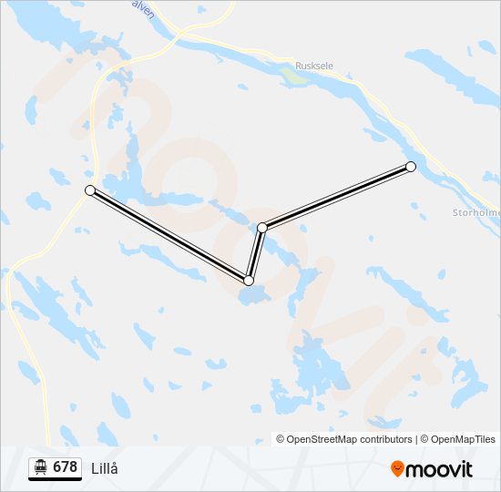 678 spårvagn Linje karta