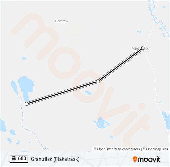 683 spårvagn Linje karta