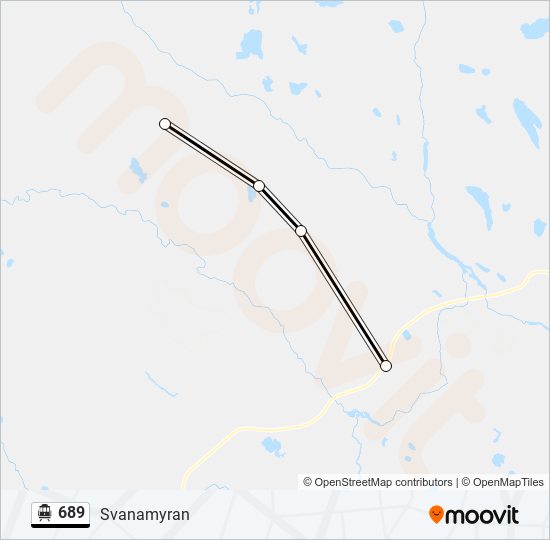 689 spårvagn Linje karta