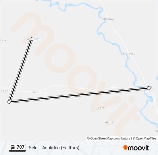 707 cable car Line Map