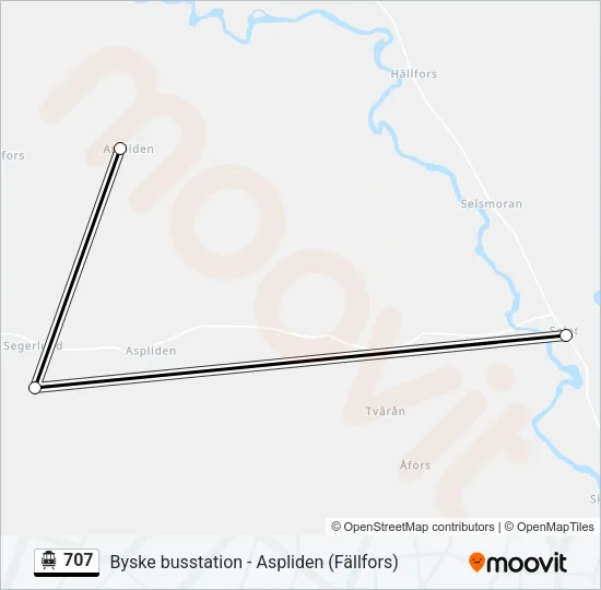 707 Cable Car Line Map