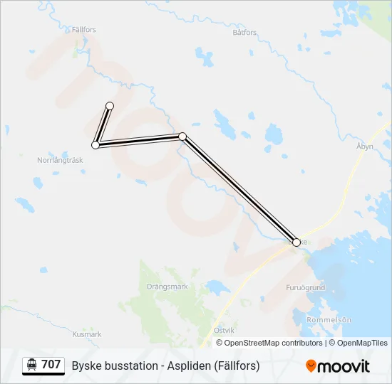 707 Cable Car Line Map