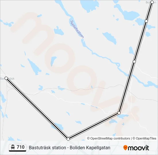 710 Cable Car Line Map
