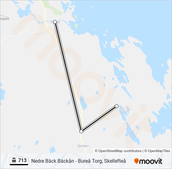 713 cable car Line Map