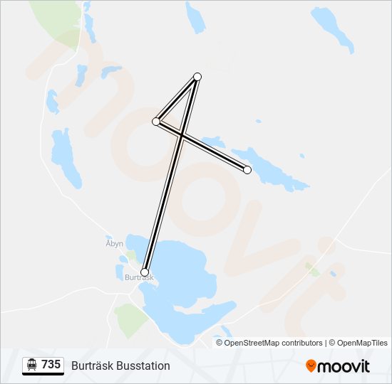 735 cable car Line Map