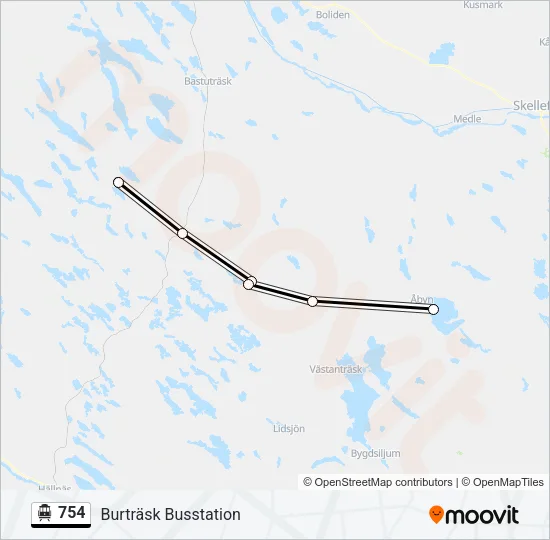 754 Cable Car Line Map