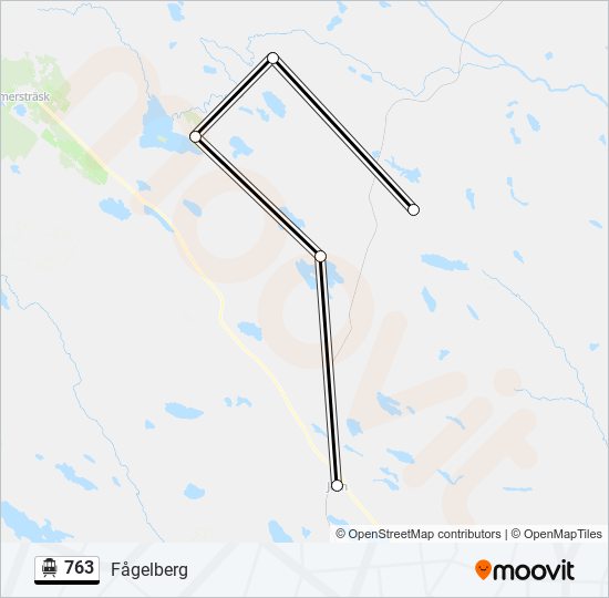 763 spårvagn Linje karta