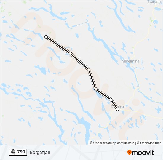 790 spårvagn Linje karta