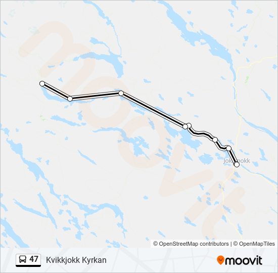 47 Route: Schedules, Stops & Maps - Kvikkjokk Kyrkan (Updated)