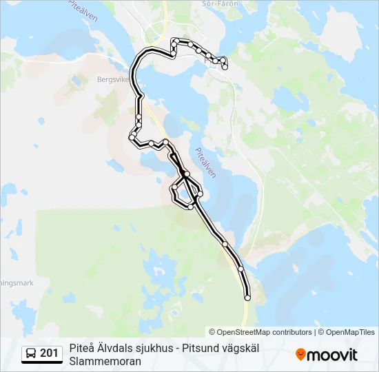 201 Bus Line Map