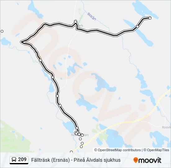 209 Bus Line Map