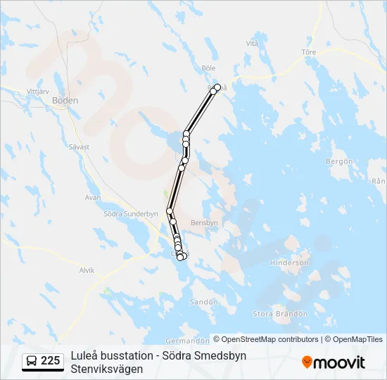 225  Line Map