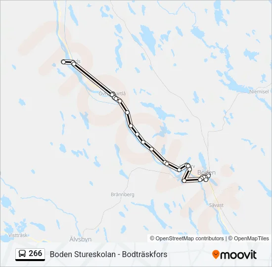 266 Bus Line Map