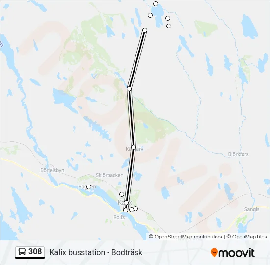 308  Line Map