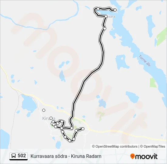 502 Bus Line Map