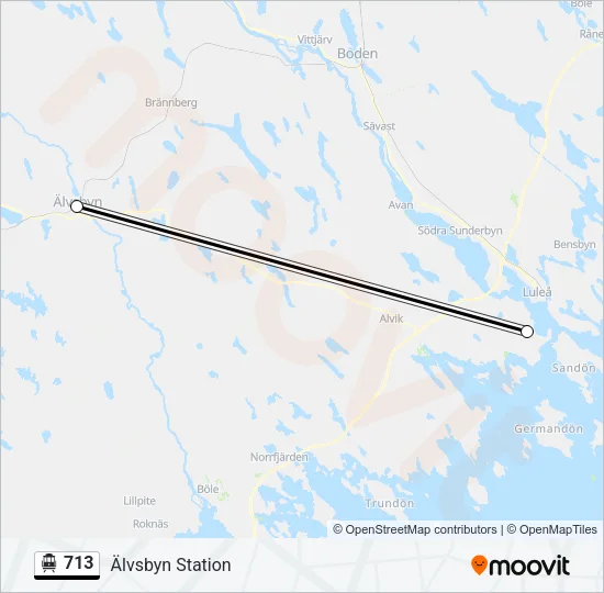 713 Cable Car Line Map