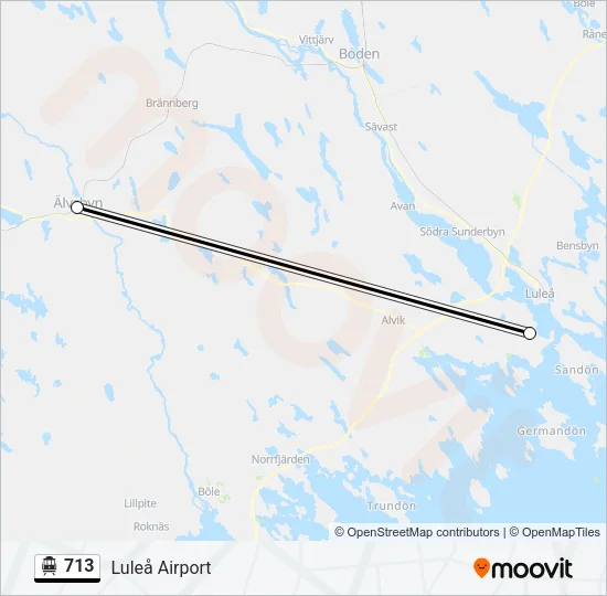 713 Cable Car Line Map
