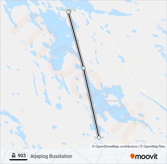 903 spårvagn Linje karta