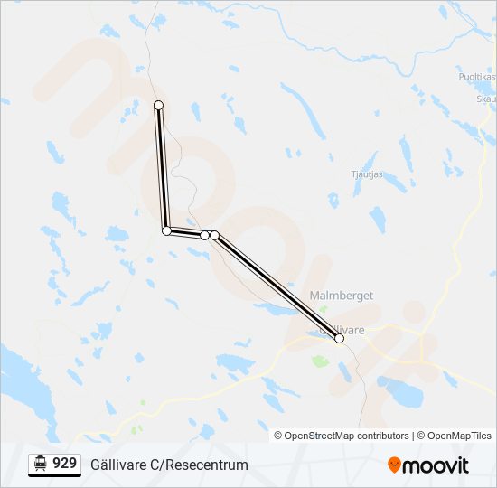 929 cable car Line Map