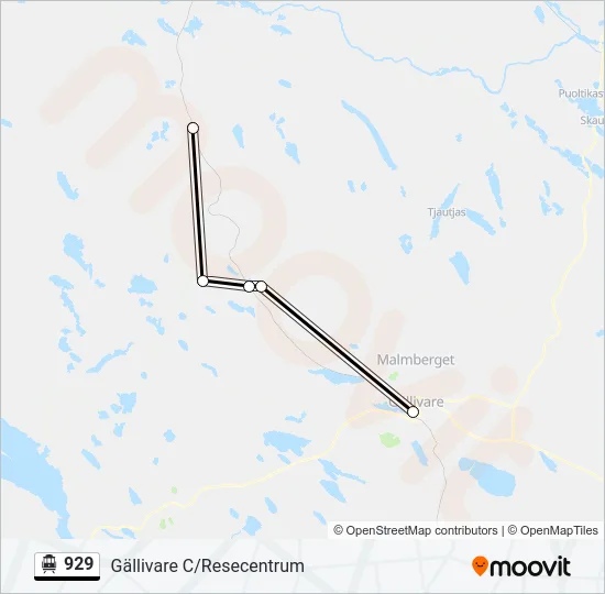 929 Cable Car Line Map