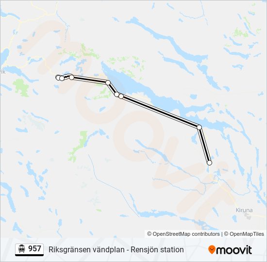 957 cable car Line Map