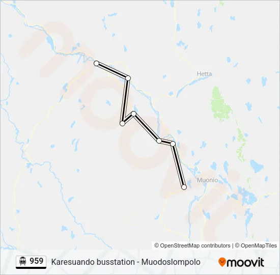 959 Cable Car Line Map