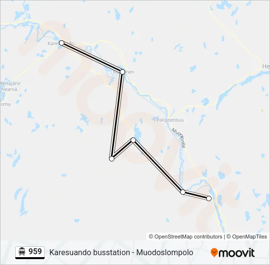 959 Cable Car Line Map