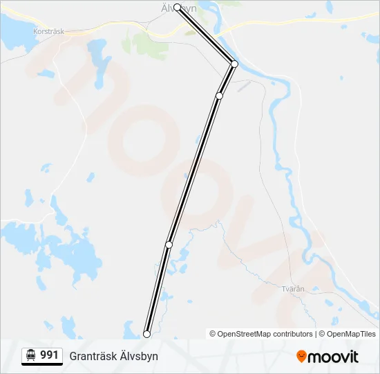 991 Cable Car Line Map
