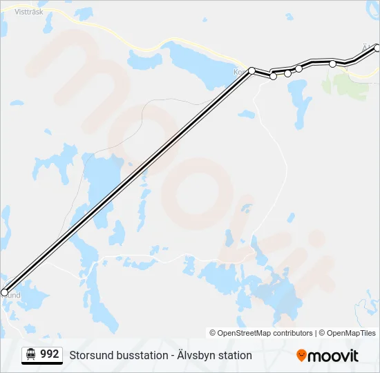 992 Cable Car Line Map