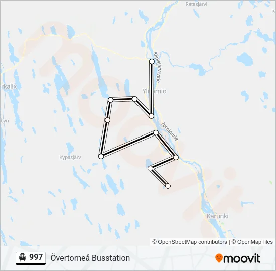 997 Cable Car Line Map