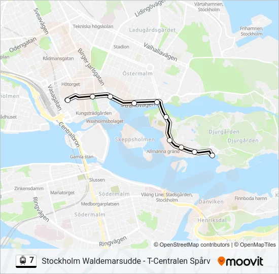 7 Bus Line Map
