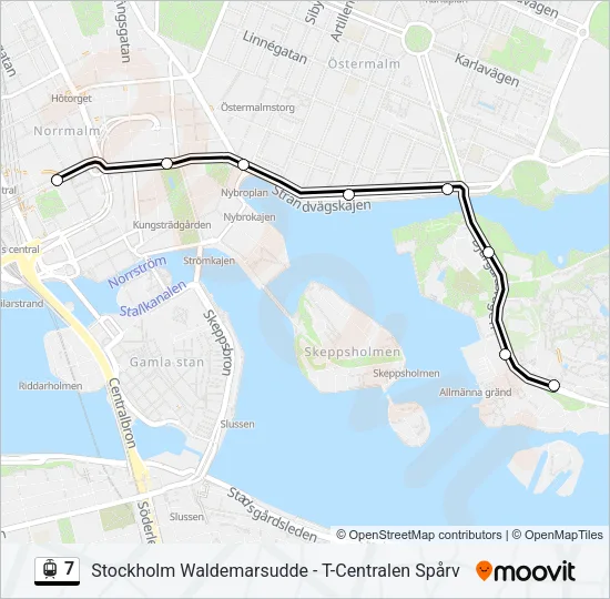 7 Bus Line Map