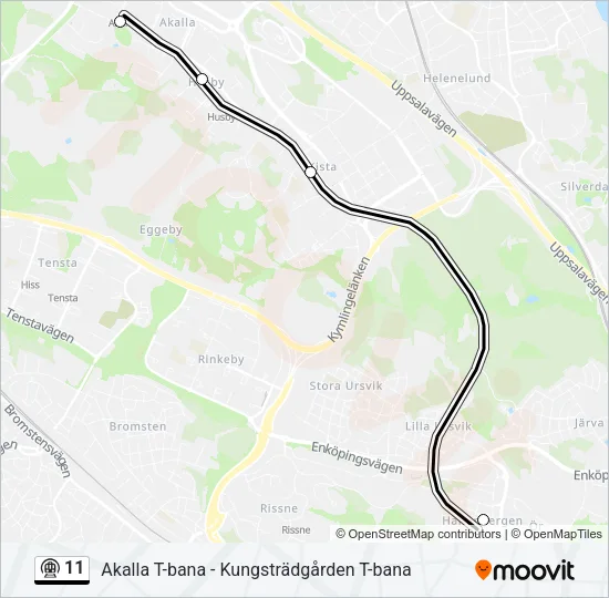 11 Metro Line Map