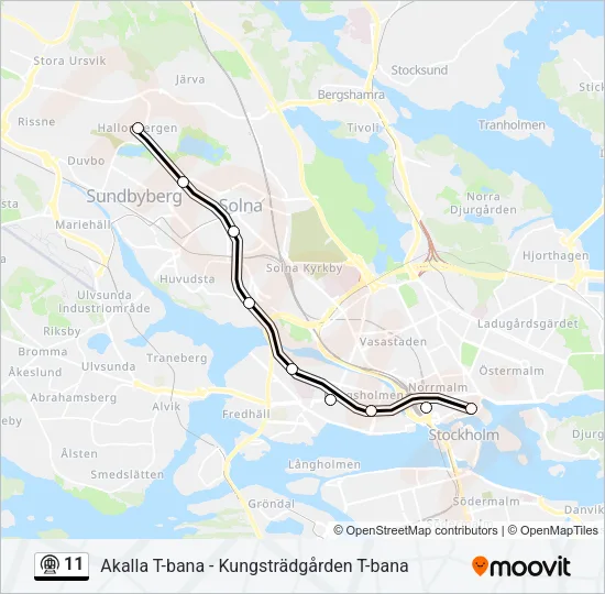 11 Metro Line Map