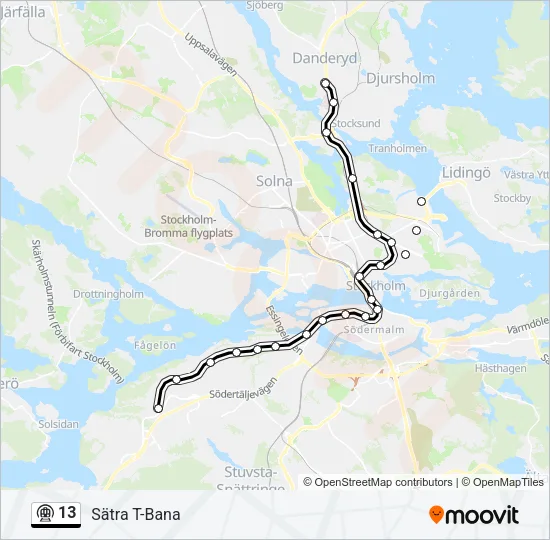 13 Metro Line Map