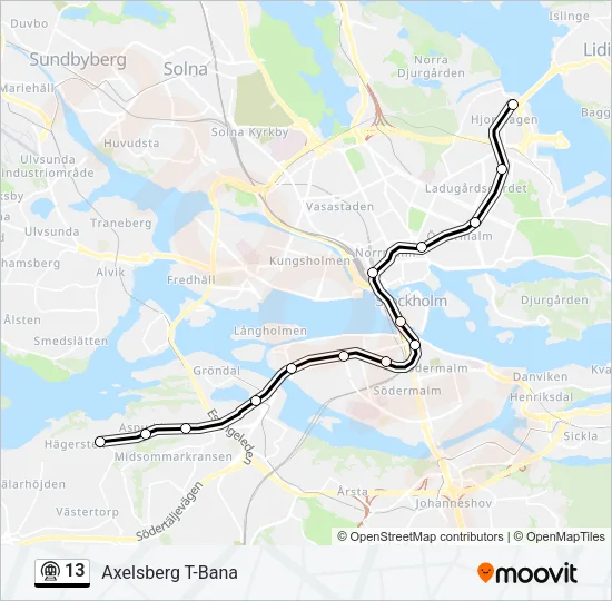13 Metro Line Map